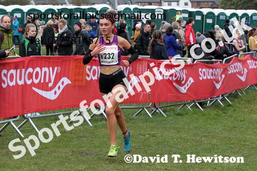 Junior womens 2021 National Cross Country Relays, Berry Hill Park, Mansfield. Photo: David T. Hewitson/Sports for All Pics
